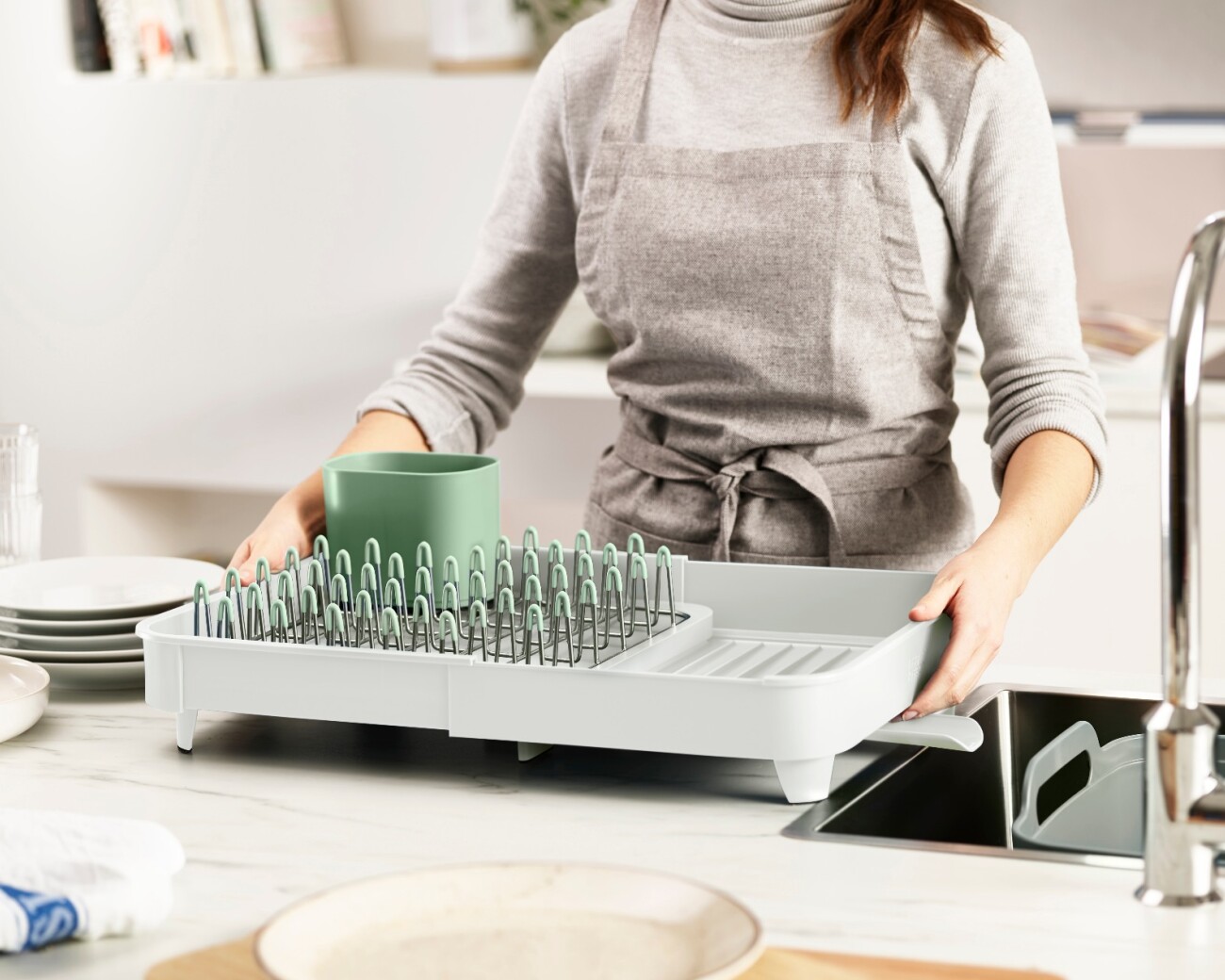 Escurridor de Platos Extensible Joseph Joseph Extend™ Stone Green - PREVENTA Escurridor de Platos Extensible Joseph Joseph Extend™ Stone Green - PREVENTA