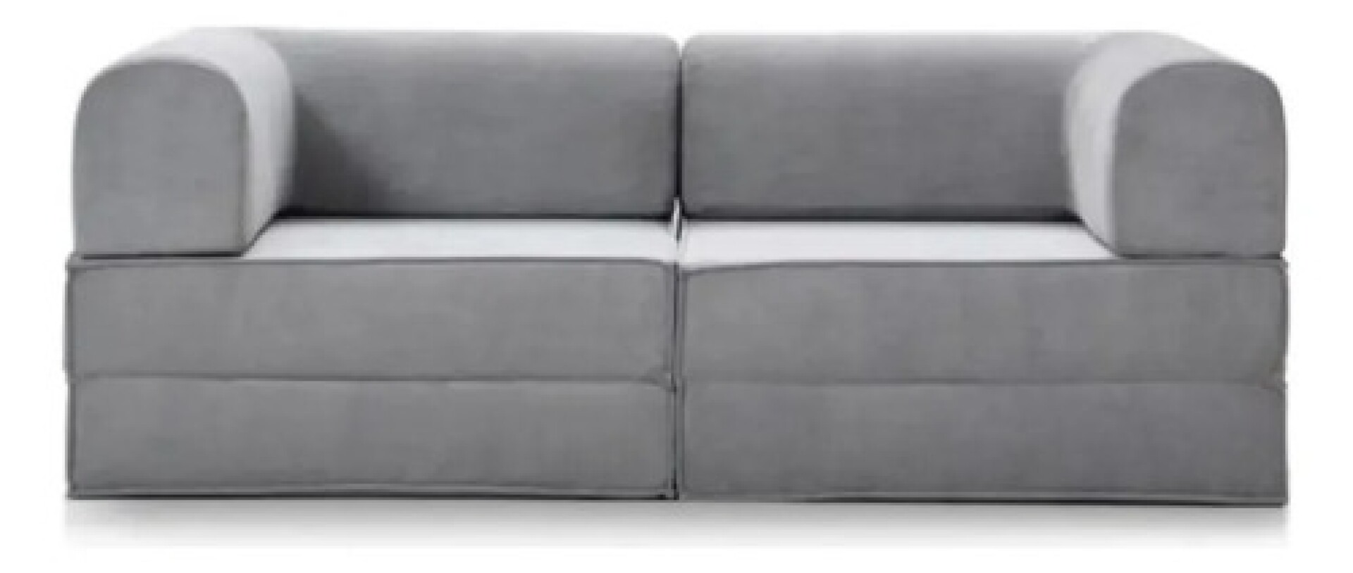 Sofa Sillón Cama Teddy Full Premium 3 Cuerpos Corderoy - Gris 1 