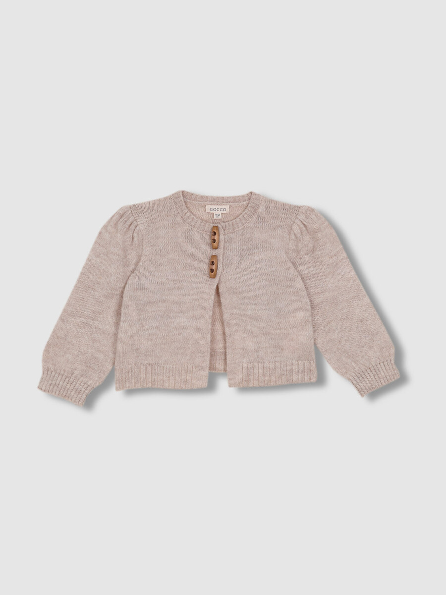 Chaqueta Con Boton Tipo Trenca Piedra Melange