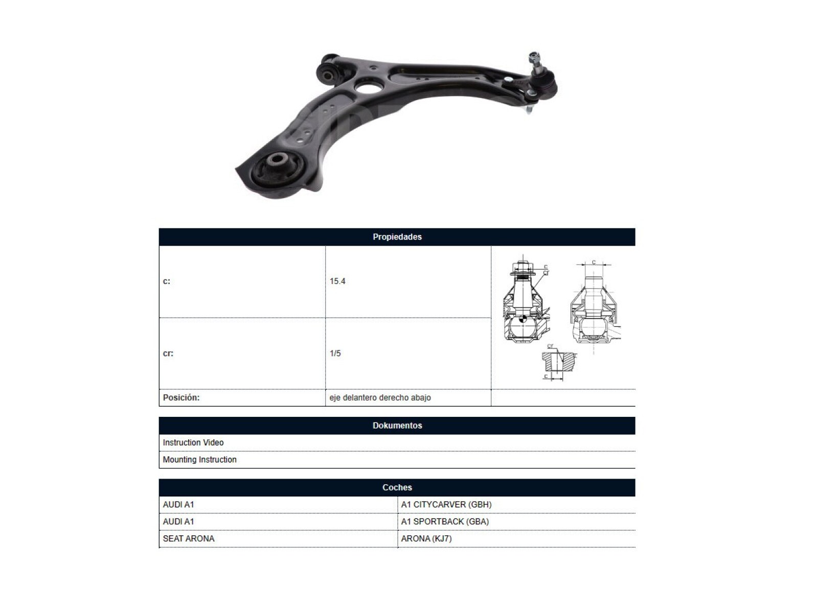Parilla De Susp Del Volks T-Cross/Virtus/Polo/Nivus 17-25 Der 