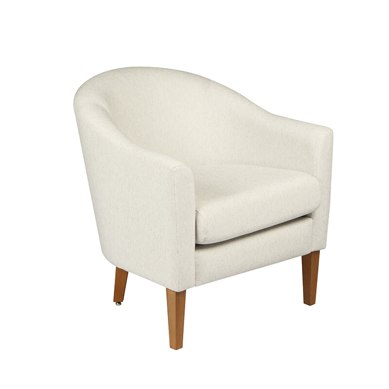 BUTACA MADERA CLARA - TAPIZADO TELA CLARA TRAMADA C/BEIGE BUTACA MADERA CLARA - TAPIZADO TELA CLARA TRAMADA C/BEIGE