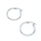 Aros finos en oro 18k blanco de 20mm Aros finos en oro 18k blanco de 20mm