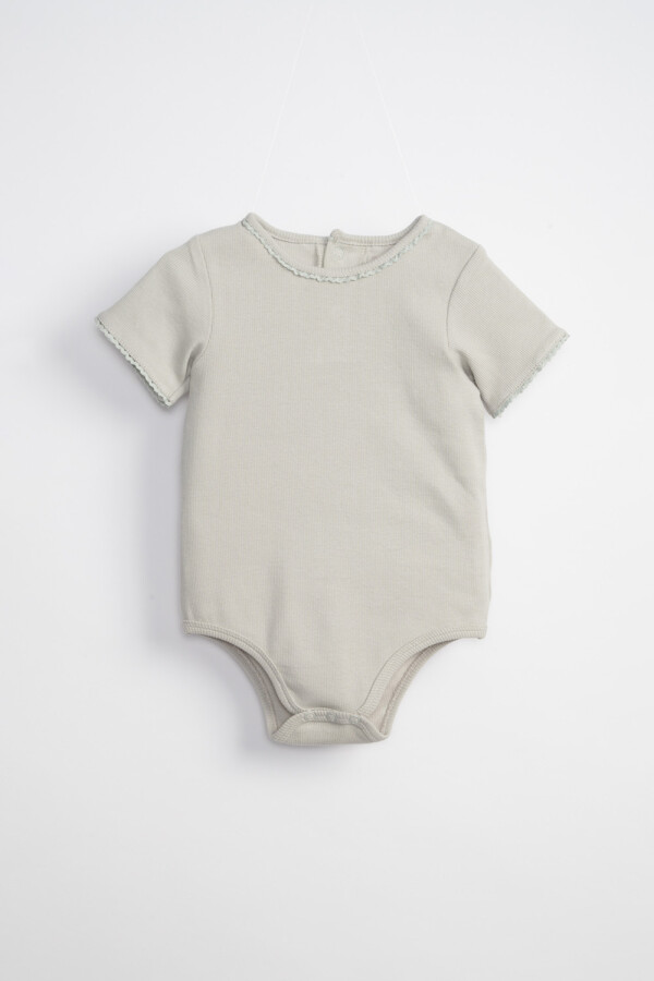 Body manga corta rib Verde