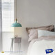 Lampara Colgante De Techo Metal Nordica Blanco Negro Luz Verde