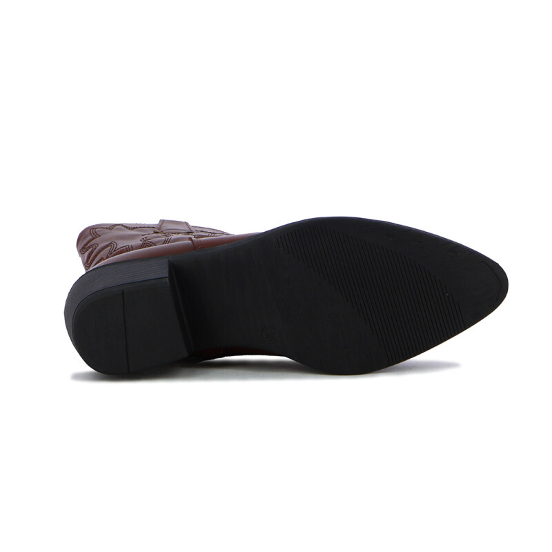 Bota Tejana Darkness Marron Oscuro