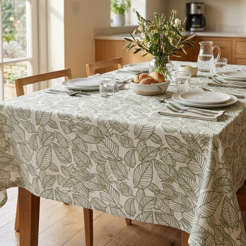 Mantel Rectangular Bukara Peva 140 x 210 cm 1004 HOJAS VERDE