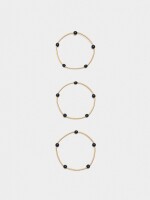 Set De Pulseras Segmentadas negro