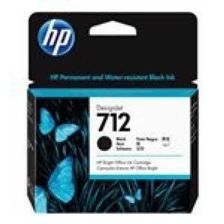HP 712 - 80 ml - negro - original - DesignJet - cartucho de tinta - para DesignJet Studio, T210, T230, T250, T630, T650 HP 712 - 80 ml - negro - original - DesignJet - cartucho de tinta - para DesignJet Studio, T210, T230, T250, T630, T650
