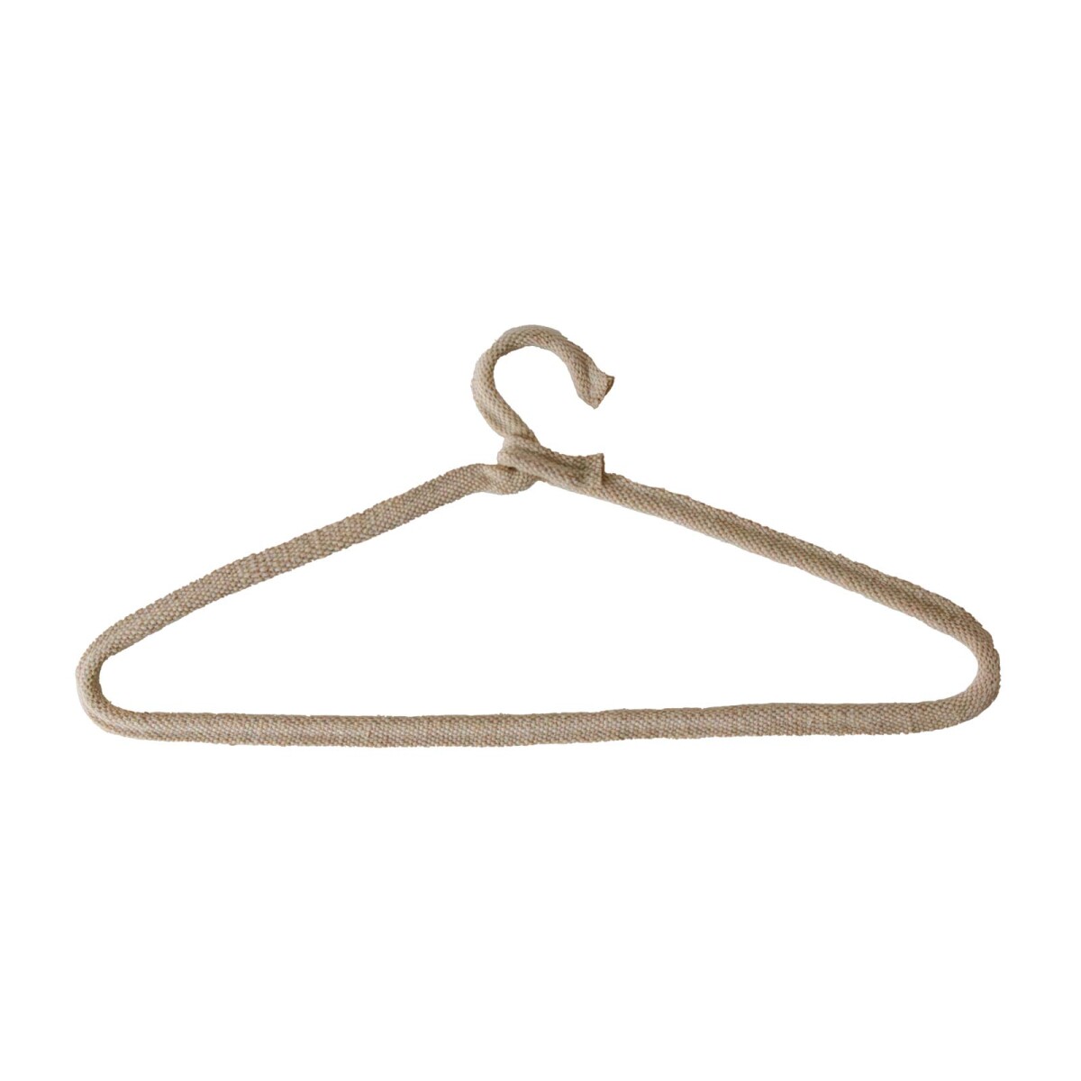 PERCHA TRIANGULAR - YUTE-ALGODON-Y-METAL NATURAL-BEIGE JUCO 