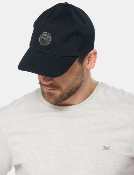 GORRO VISER DE LONA CON PARCHE DE GOMA Negro