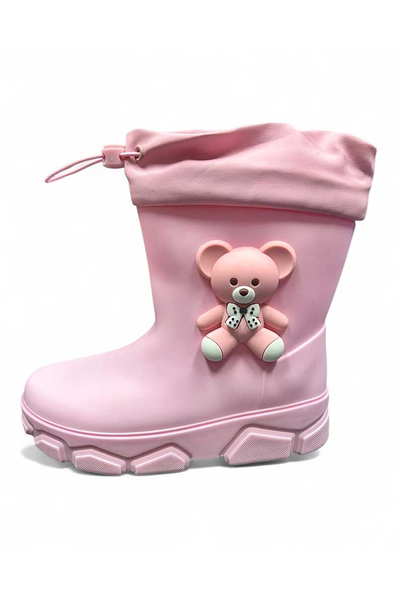 BOTA DE LLUVIA DE NIÑO CON CUELLO Rosa