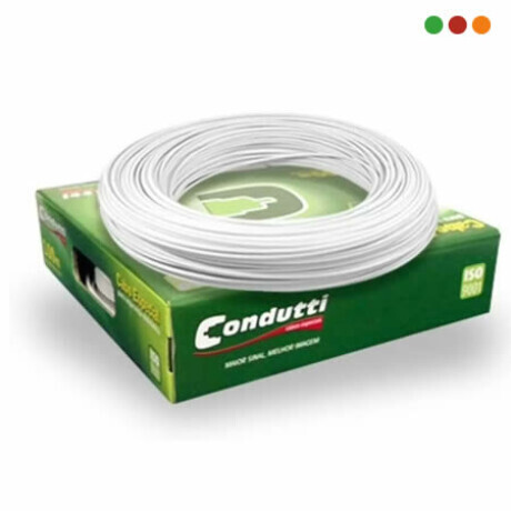 Alarma Cable 7 x 0,50mm Blanco 100% COBRE 100 Mts CONDUTI 5497