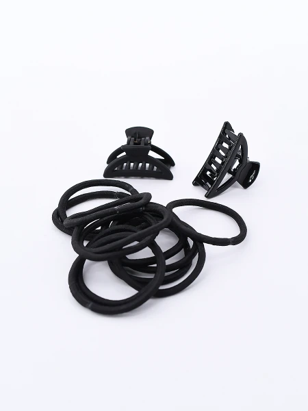 COLEROS Y PINZA PACK X 14 NEGRO