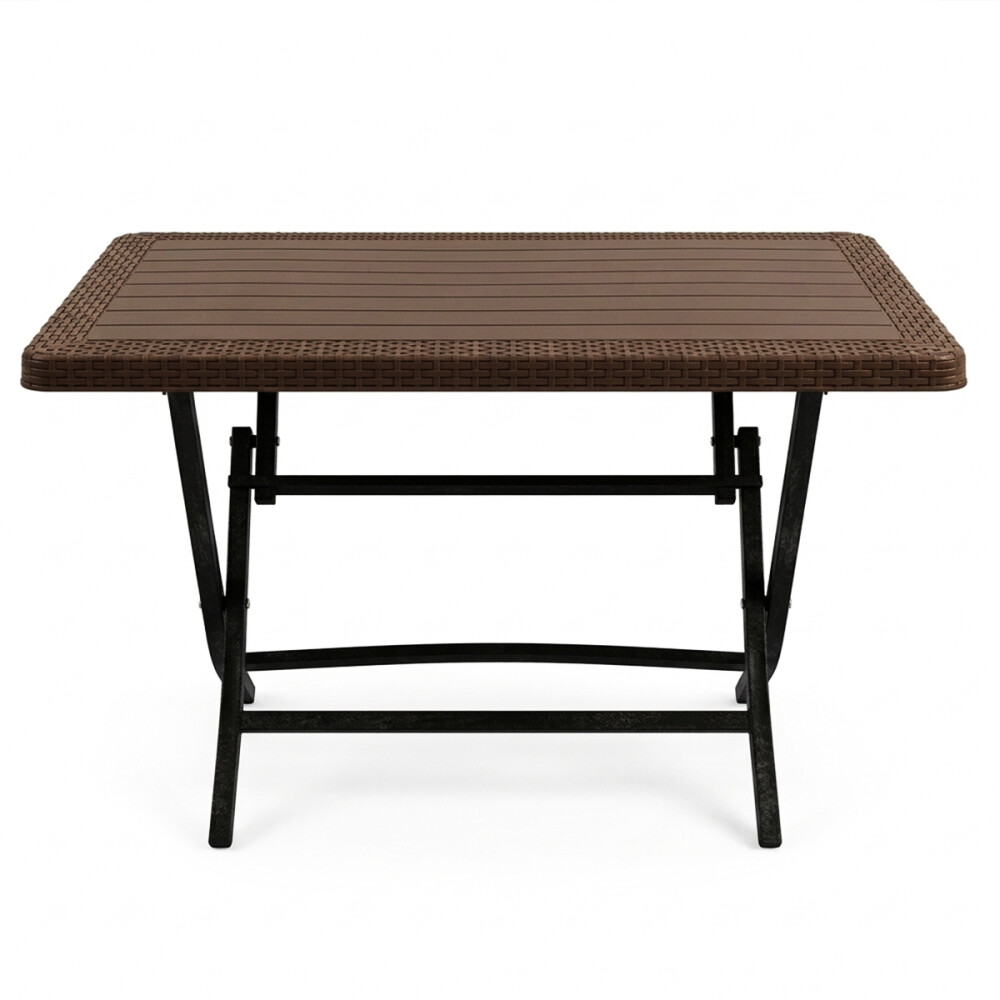 Set Mesa plegable + 4 Sillas Babel Marrón