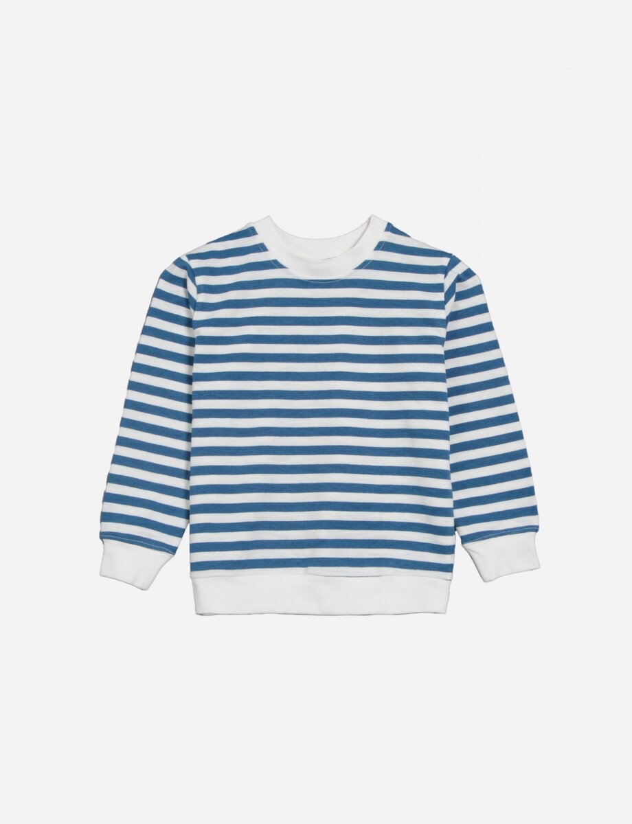 Sweatshirt cuello a la base - Azul 