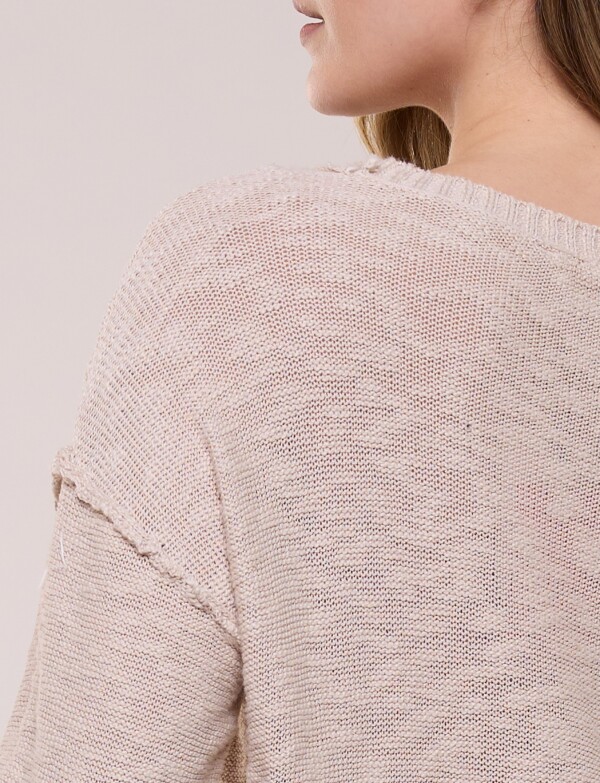 Buzo Algodón Textura BEIGE