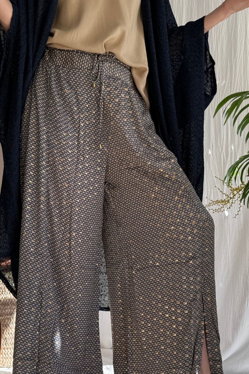 Pantalón Bruma Azul con dorado