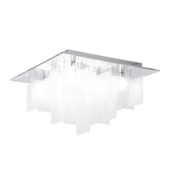Lámpara colgante vidrio blanco 47x47cm CONDRADA 1 EG3042