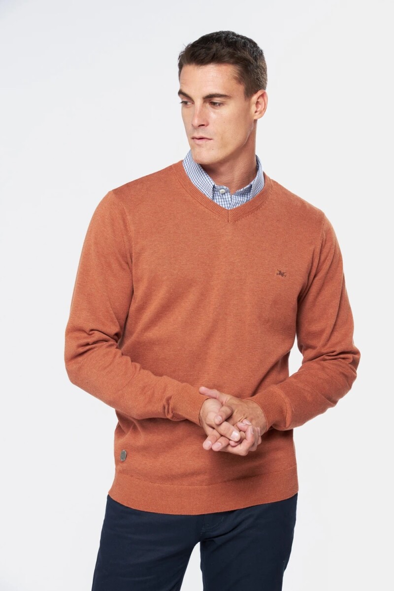 BUZO LEGACY 6564 ESC.V LISO - TERRACOTA 