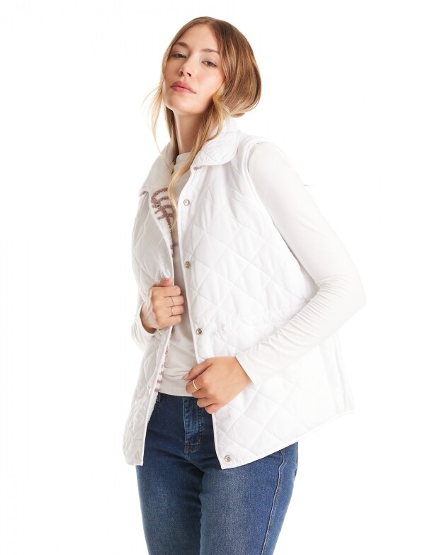 Chaleco Reversible Sherpa & Capitoneado CRUDO/MULTI