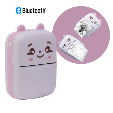 Mini Impresora Térmica Instantánea Bluetooth Carita Cat ROSA