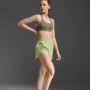 Short Running Aero Hi-Rise 4 Inch Mujer Green Mist/white Reflective