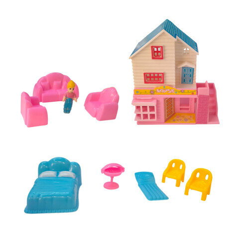 Outlet Casa c/muñeca y muebles 2 diseños en blíster Outlet Casa C/muñeca Y Muebles 2 Diseños En Blíster