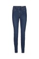 Skinny Jeans Cintura Alta Medium Blue Denim