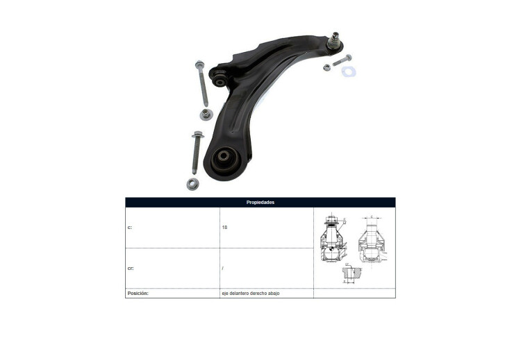 Parilla De Suspension Delantera Renault Clio 12-25 Izq Parilla De Suspension Delantera Renault Clio 12-25 Izq
