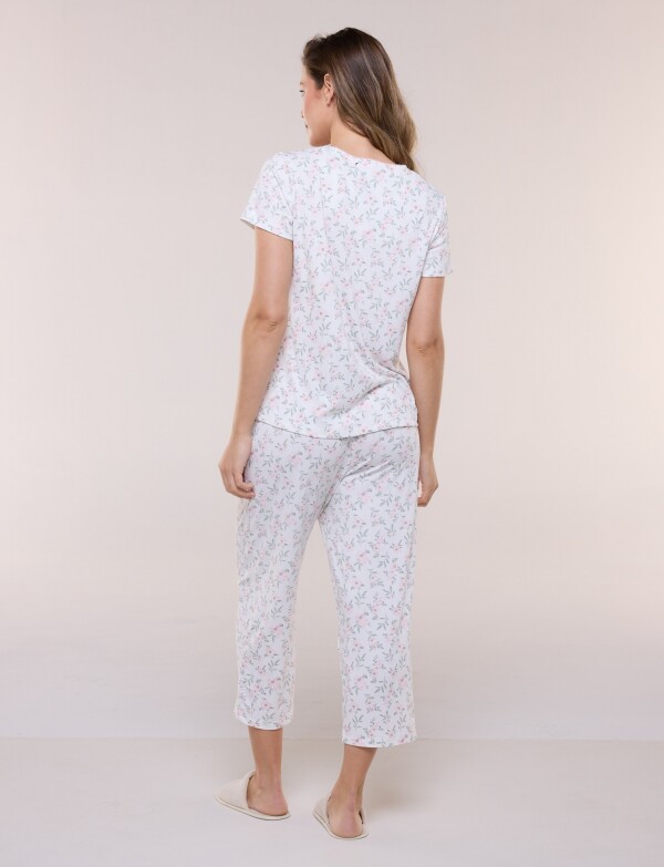 Pijama Con Capri CRUDO/MULTI