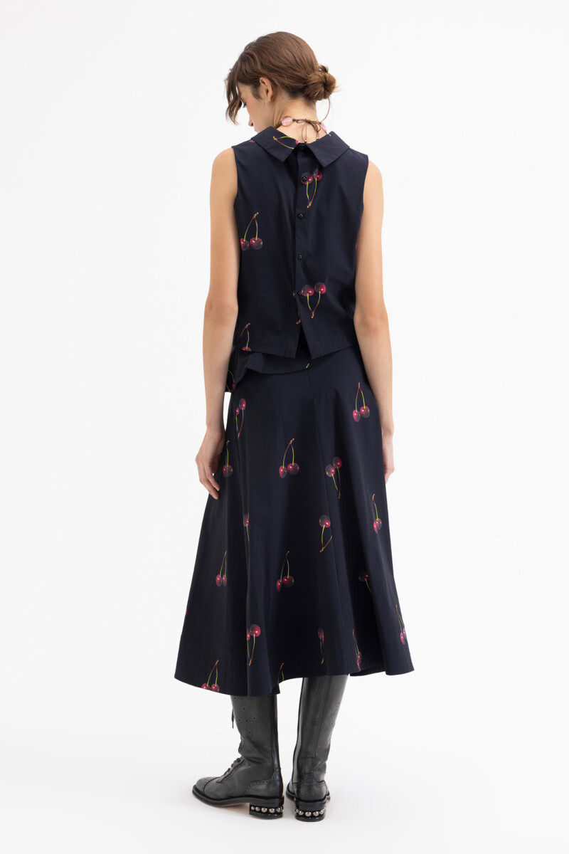 POLLERA BLOSSOM Negro