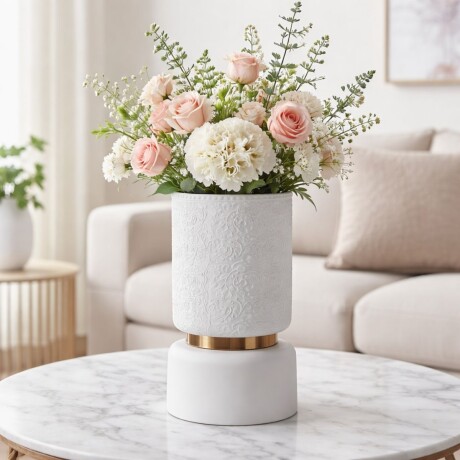 FLORERO PASTEL Blanco - UNICO