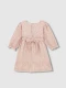 Vestido Lino Estampado Flores Rosa Suave