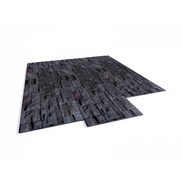 KIT PARED PVC PEDRA/BLACK 4,90 m2 Kit Pared Pvc Pedra/black 4,90 M2