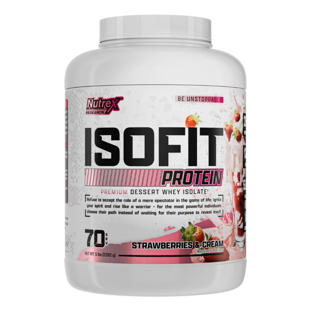 IsoFit Strawberry Cream | Proteína Aislada de Suero | 5 lb- Nutrex IsoFit Strawberry Cream | Proteína Aislada de Suero | 5 lb- Nutrex