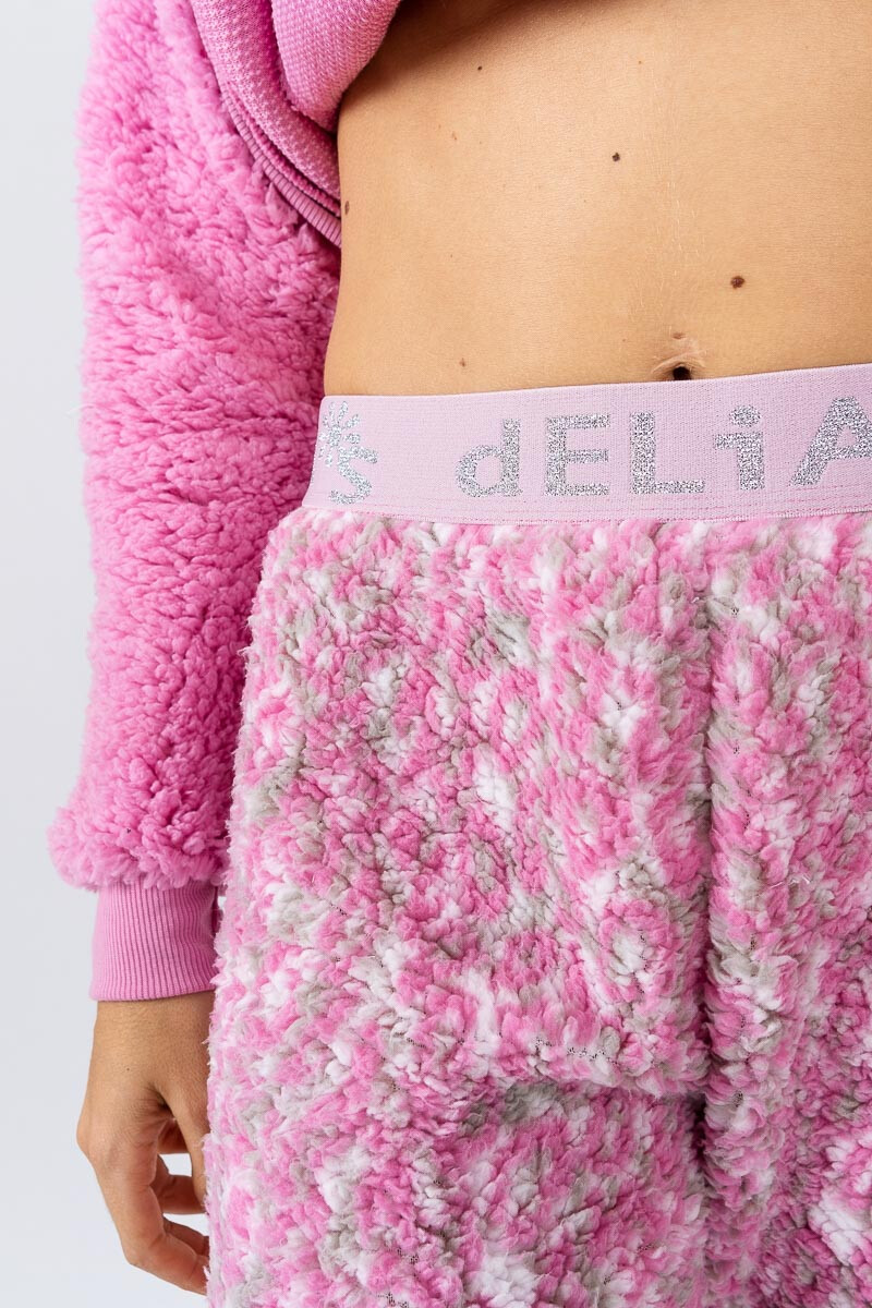 PIJAMA COMBINADO EN SHERPA ROSADO