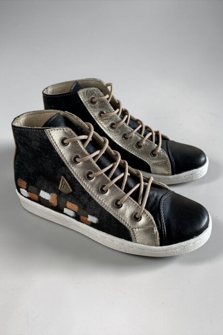 Bota Daria Negro Brillos Con Arte Bota Daria Negro Brillos Con Arte