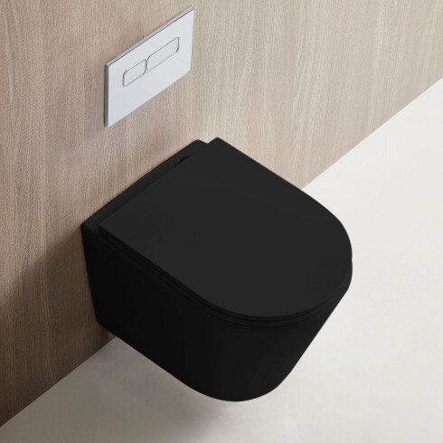 TAPA INODORO REPUESTOS NEGRO MATE PARA LOZA SANITARIA 000