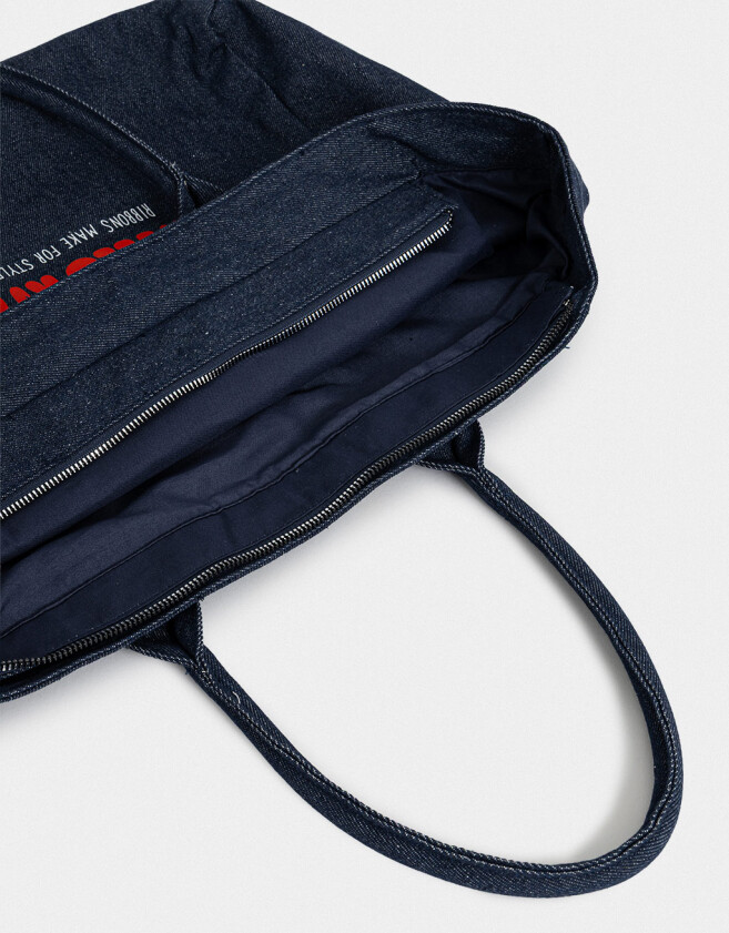 Shopper Shopper Denim "hello Kitty" - Azul Gastado