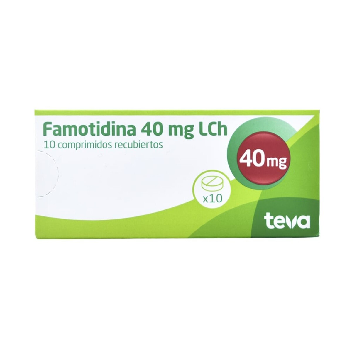 Famotidina 40 mg 10 comprimidos unisex 
