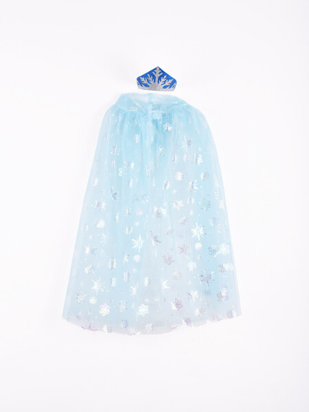 DISFRAZ CORONA Y CAPA PRINCESA CELESTE