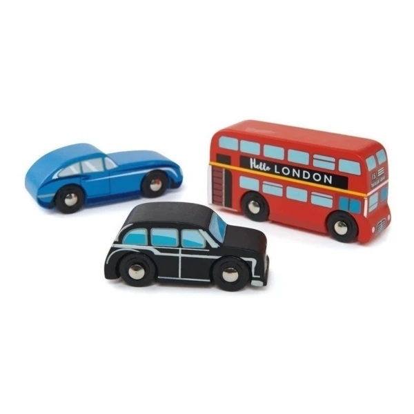 Tender Leaf Toys Set De Autos Londres Juguetes Madera Niños Tender Leaf Toys Set De Autos Londres Juguetes Madera Niños
