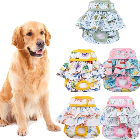 Pañal Ecológico Para Perros/gatos Incontinencia Y Celo Rosa Frutas