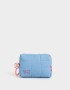 Cartucheras Con compartimentos Cartuchera De Matelasé Con Strap Y Charm - Azul Celeste