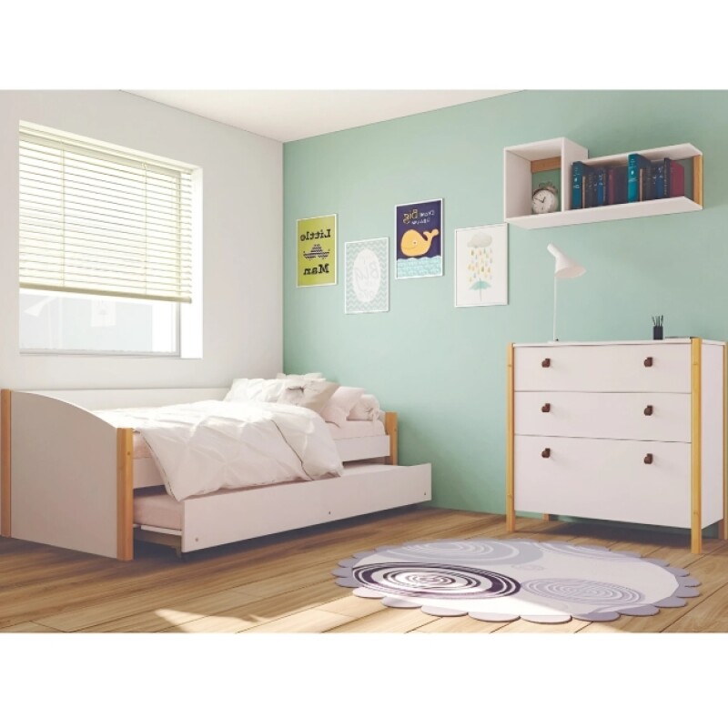Cama Madera Maciza Con Cajones - 2 Plazas - Linea Beauty - A Cama Madera Maciza Con Cajones - 2 Plazas - Linea Beauty - A