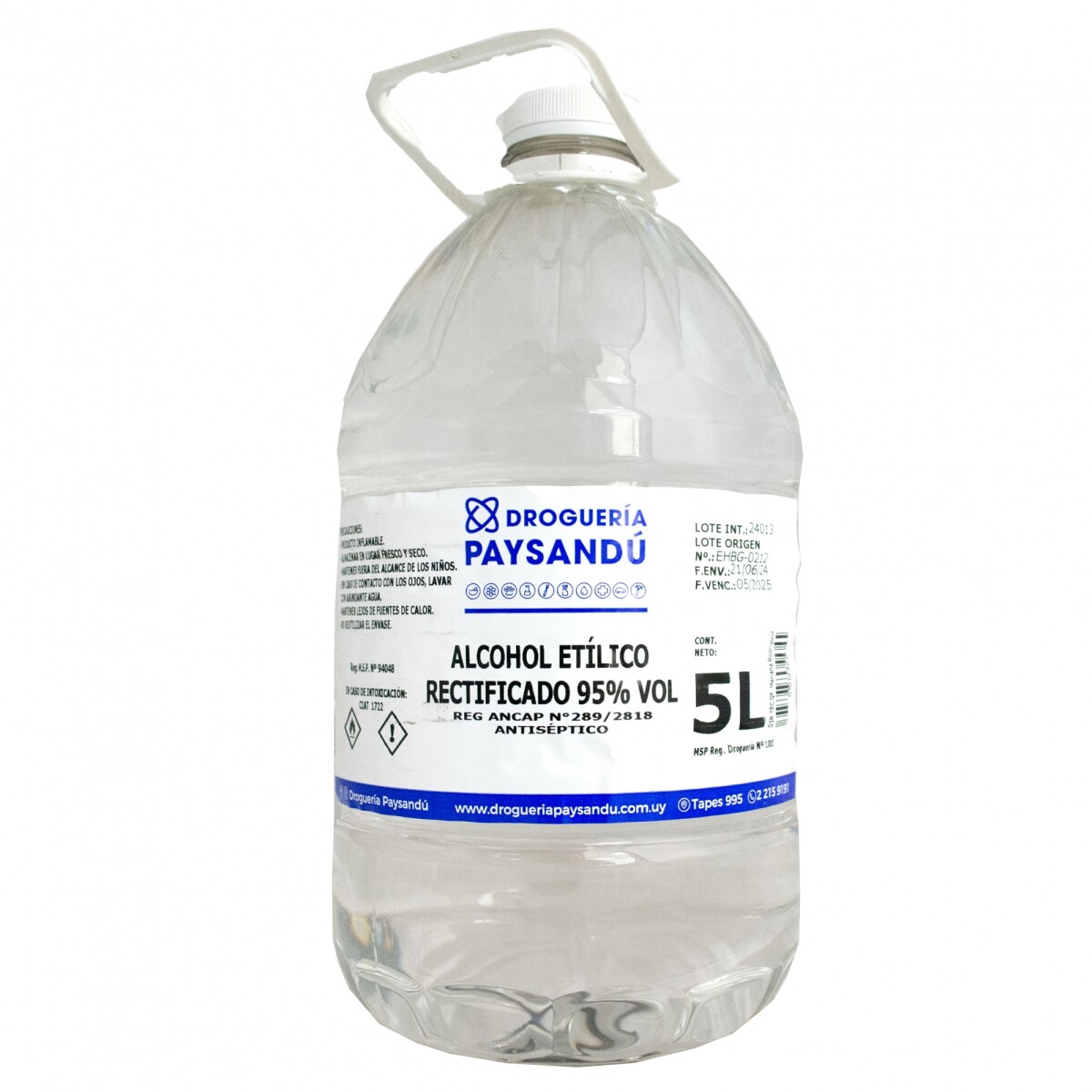 Alcohol Rectificado - 5 L 