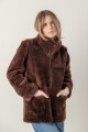 Borrego greta reversible Marron gastado