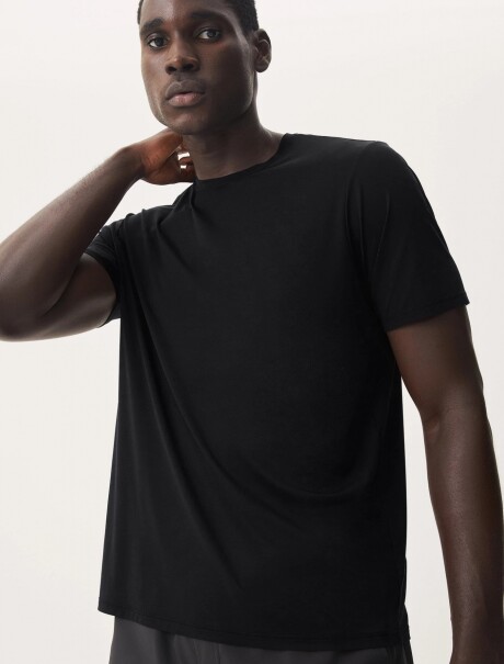 CAMISETA DEPORTIVA MANGA CORTA NEGRO