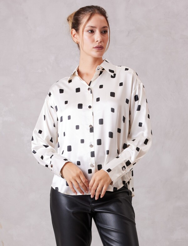 Camisa Satén BLANCO