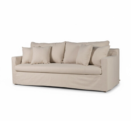 Sofá Summer con Funda - Tela Rústica - 3 cuerpos TD5260-1635 (Beige)